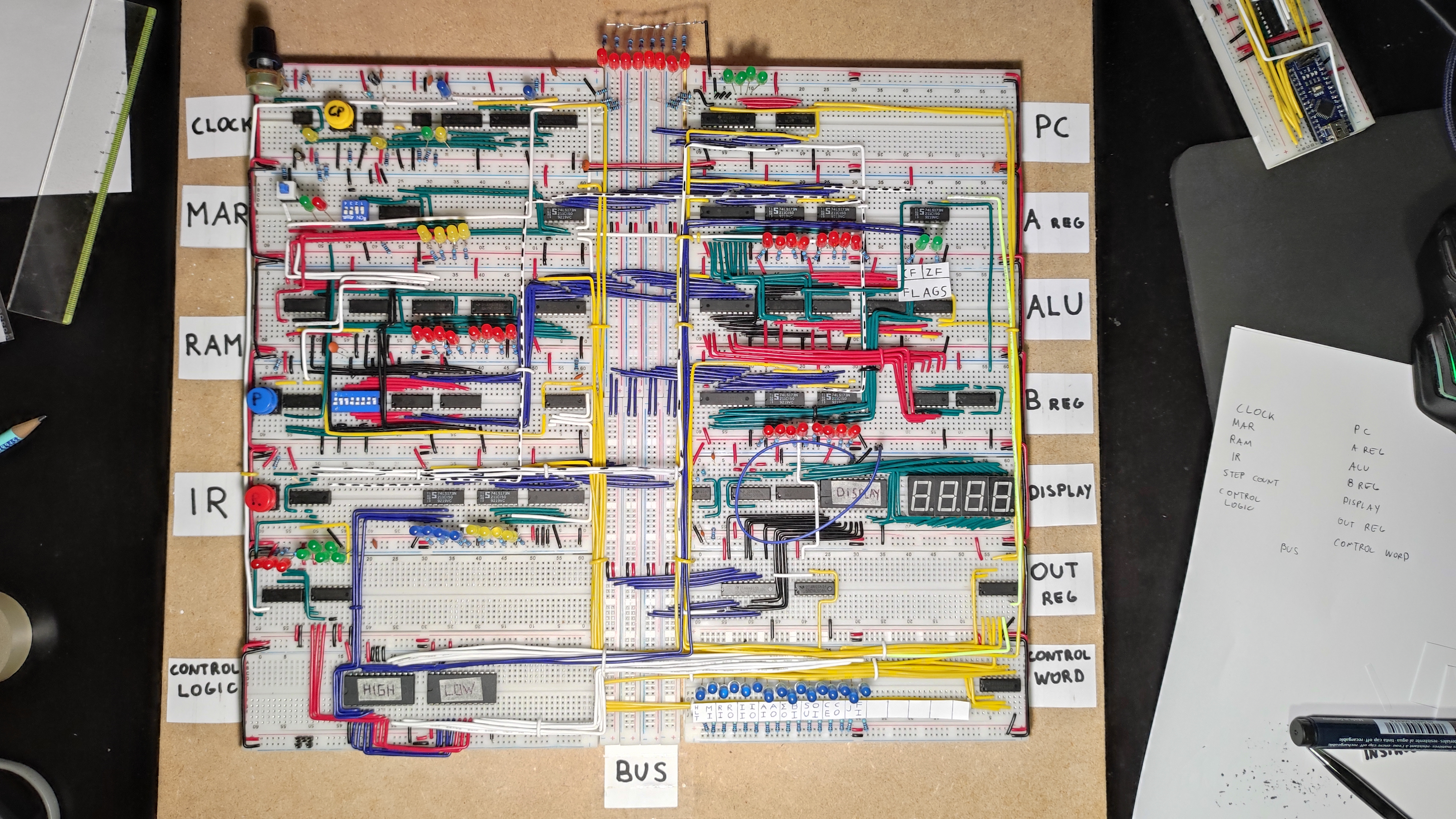 Homebrew 8-bit computer project image